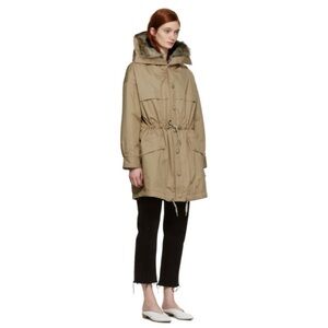 Stella McCartney faux fur lining hooded winter parka coat size IT40